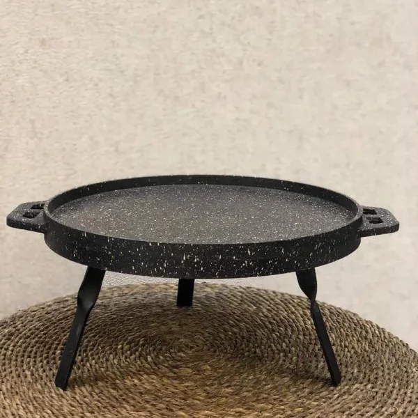 تابه گریل دو طرفه 32 سانتی + 3 پایه